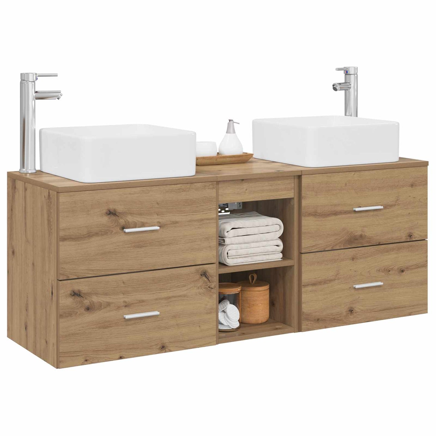 Bathroom Cabinet Set 3 pcs Artisan Oak 49.5 x 41 x 63 cm