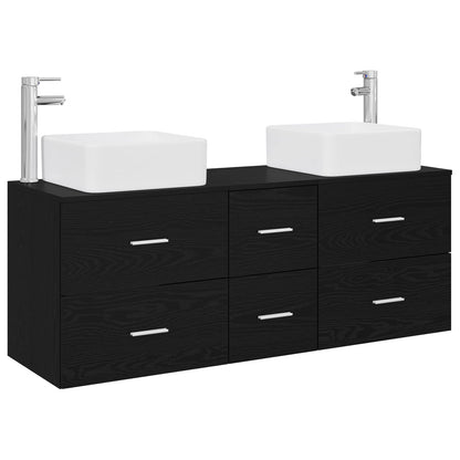 Bathroom Cabinet Set 3 pcs Black 49.5 x 41 x 63 cm