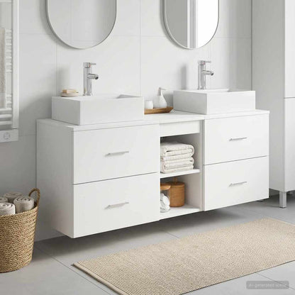 Bathroom Cabinet Set 3 pcs White 49.5 x 41 x 62.5 cm