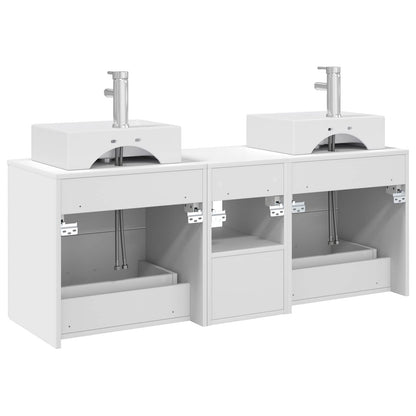 Bathroom Cabinet Set 3 pcs White 49.5 x 41 x 62.5 cm