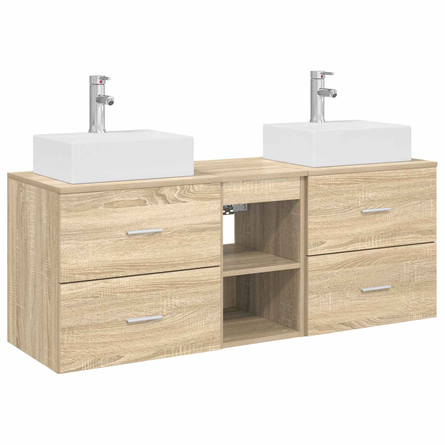 Bathroom Cabinet Set 3 pcs Sonoma Oak 49.5 x 41 x 62.5 cm
