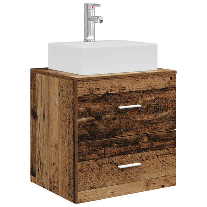 Bathroom Cabinet Set 3 pcs Old Wood 49.5 x 41 x 62.5 cm