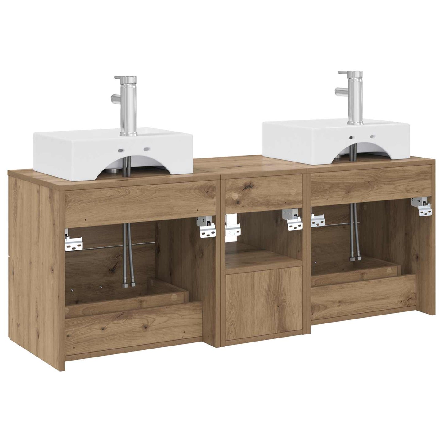 Bathroom Cabinet Set 3 pcs Artisan Oak 49.5 x 41 x 62.5 cm
