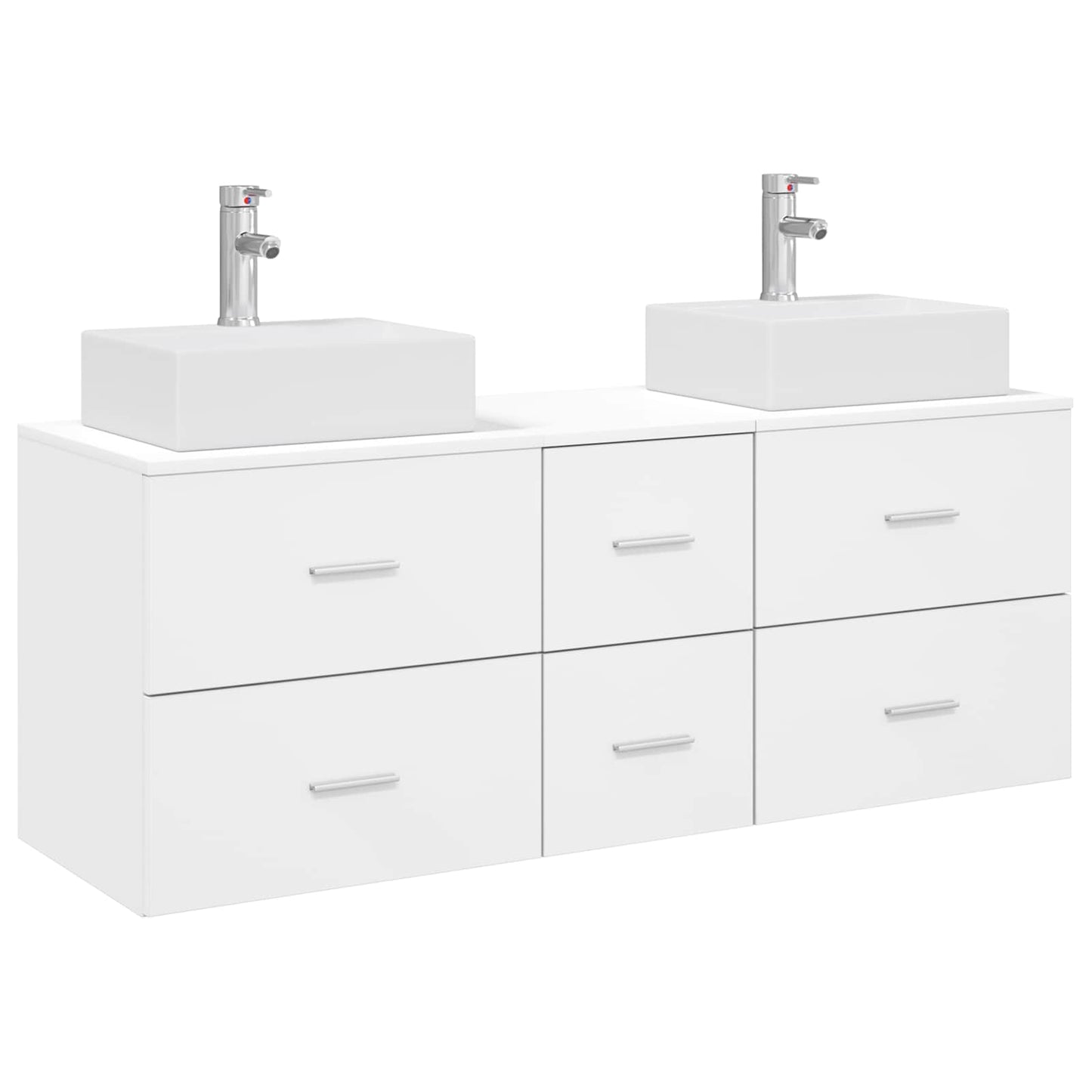 Bathroom Cabinet Set 3 pcs White 49.5 x 41 x 62.5 cm