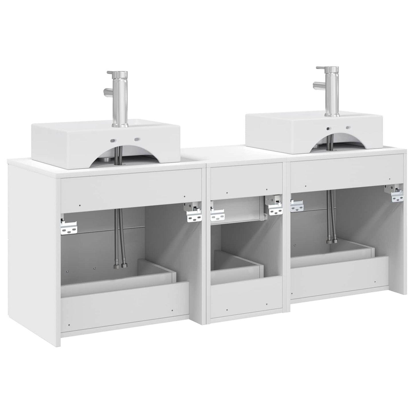 Bathroom Cabinet Set 3 pcs White 49.5 x 41 x 62.5 cm