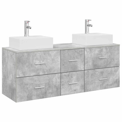 Bathroom Cabinet Set 3 pcs Concrete Grey 49.5 x 41 x 62.5 cm
