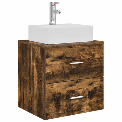 Bathroom Cabinet Set 3 pcs Smoked Oak 49.5 x 41 x 62.5 cm