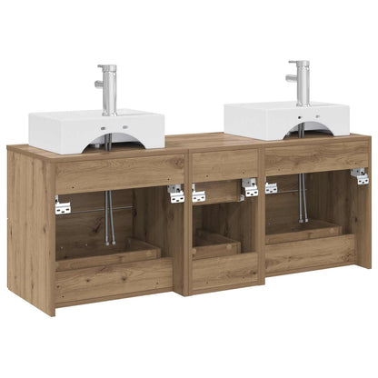 Bathroom Cabinet Set 3 pcs Artisan Oak 49.5 x 41 x 62.5 cm