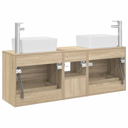 Bathroom Cabinet Set 3 pcs Sonoma Oak 53 x 34.5 x 63 cm