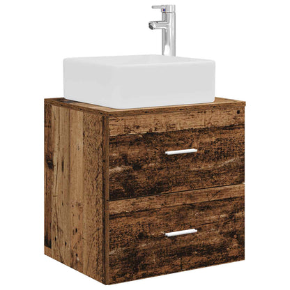 Bathroom Cabinet Set 3 pcs Old Wood 53 x 34.5 x 63 cm