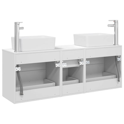 Bathroom Cabinet Set 3 pcs White 53 x 34.5 x 63 cm