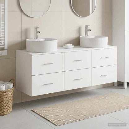 Bathroom Cabinet Set 3 pcs White 62.5 x 44.5 x 50 cm