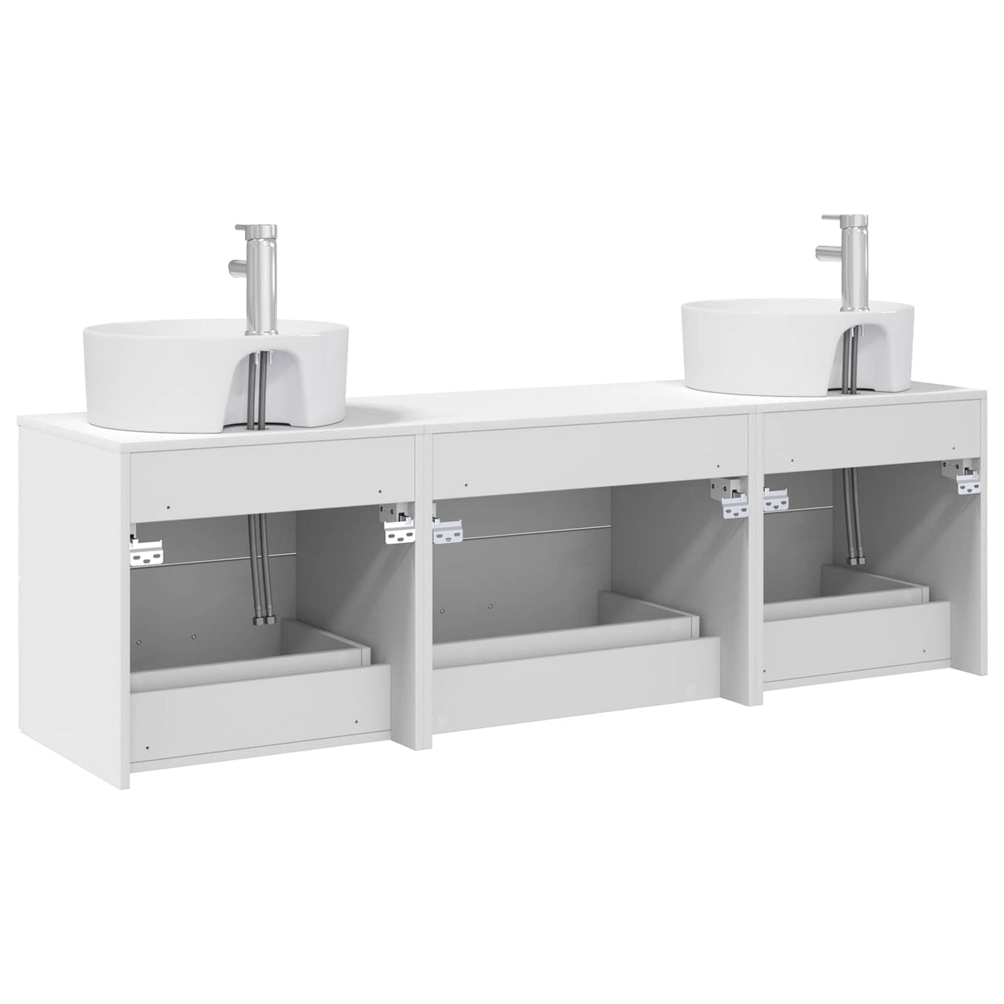 Bathroom Cabinet Set 3 pcs White 62.5 x 44.5 x 50 cm
