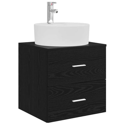 Bathroom Cabinet Set 3 pcs Black 62.5 x 44.5 x 50 cm