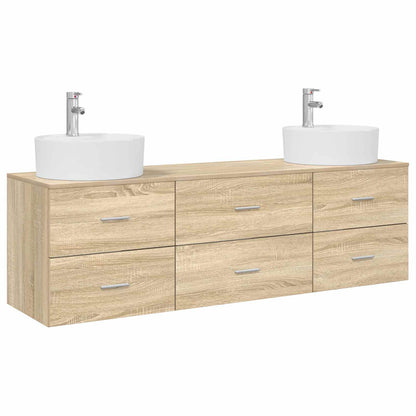 Bathroom Cabinet Set 3 pcs Sonoma Oak 62.5 x 44.5 x 50 cm