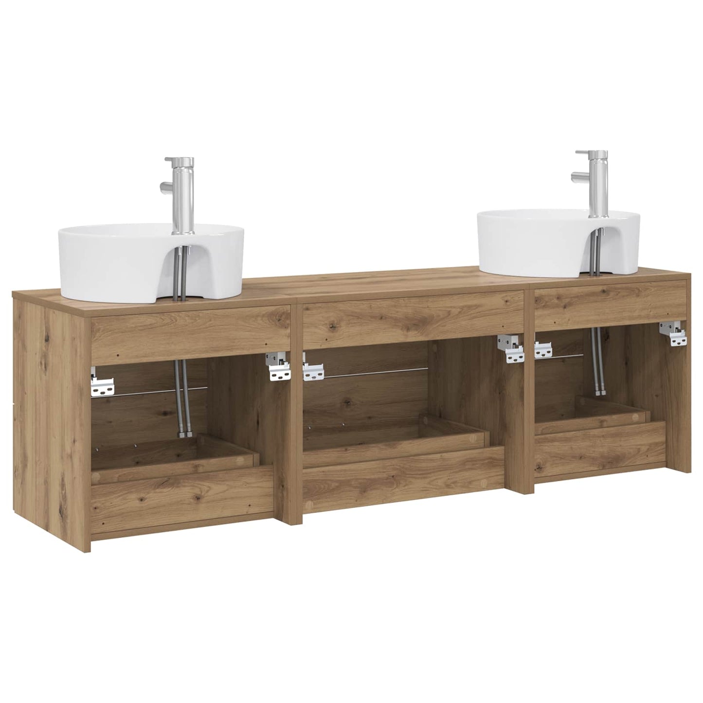 Bathroom Cabinet Set 3 pcs Artisan Oak 62.5 x 44.5 x 50 cm