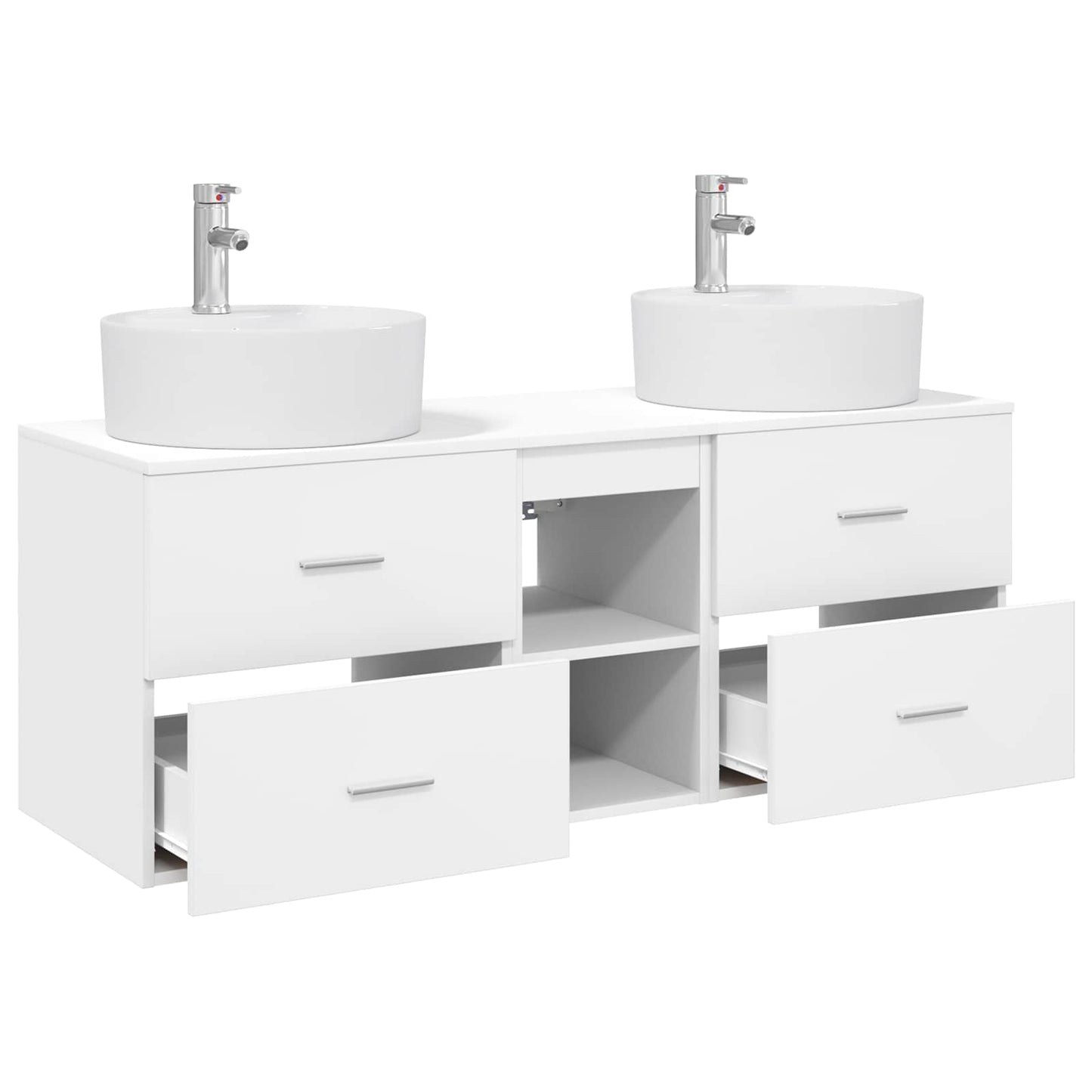 Bathroom Cabinet Set 3 pcs White 49.5 x 44.5 x 65 cm