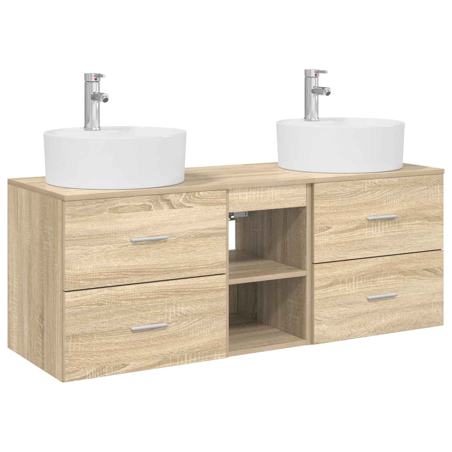 Bathroom Cabinet Set 3 pcs Sonoma Oak 49.5 x 44.5 x 65 cm