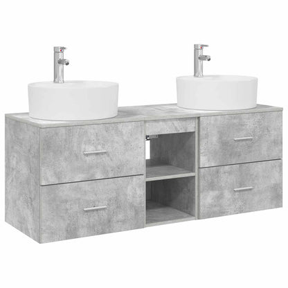 Bathroom Cabinet Set 3 pcs Concrete Grey 49.5 x 44.5 x 65 cm