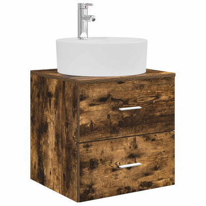 Bathroom Cabinet Set 3 pcs Smoked Oak 49.5 x 44.5 x 65 cm