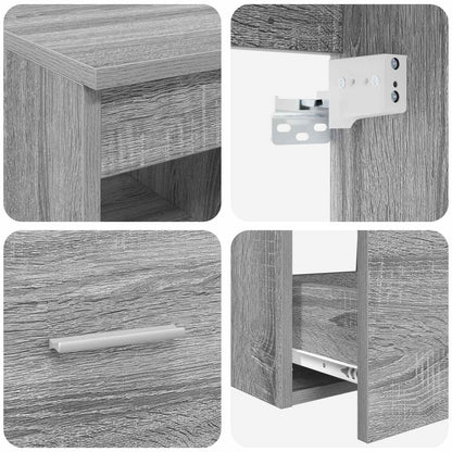 Bathroom Cabinet Set 3 pcs Grey Sonoma 49.5 x 44.5 x 65 cm