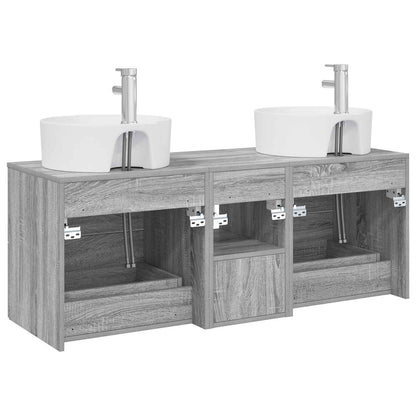 Bathroom Cabinet Set 3 pcs Grey Sonoma 49.5 x 44.5 x 65 cm