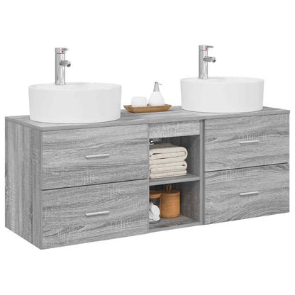 Bathroom Cabinet Set 3 pcs Grey Sonoma 49.5 x 44.5 x 65 cm