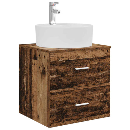 Bathroom Cabinet Set 3 pcs Old Wood 49.5 x 44.5 x 65 cm