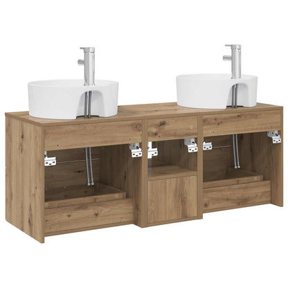 Bathroom Cabinet Set 3 pcs Artisan Oak 49.5 x 44.5 x 65 cm