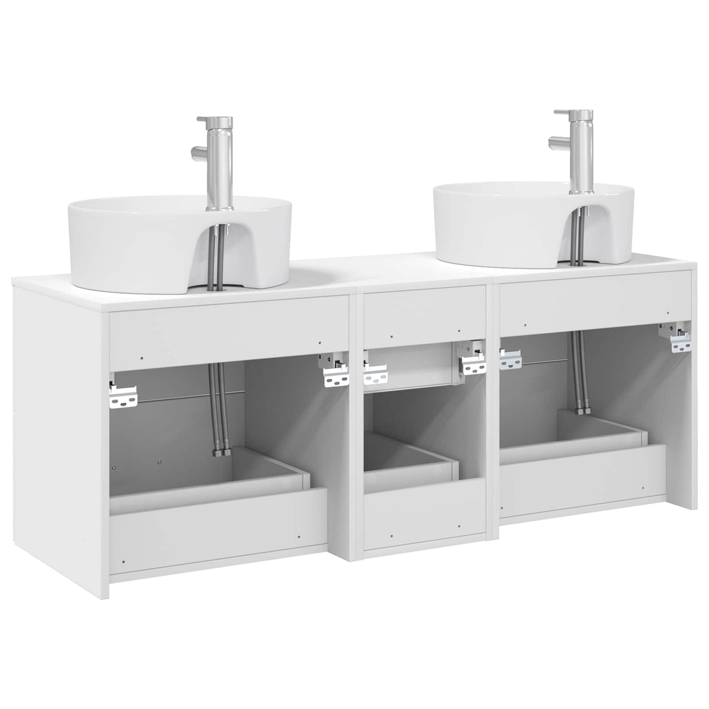 Bathroom Furniture Set 3 pcs White 49.5 x 44.5 x 65 cm