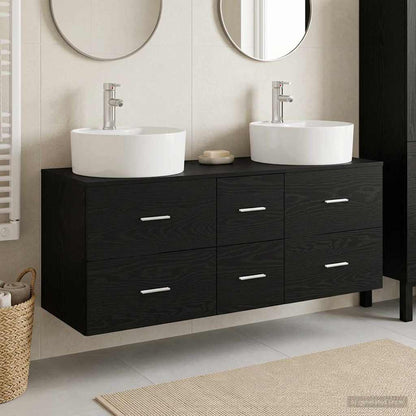 Bathroom Furniture Set 3 pcs Black 49.5 x 44.5 x 65 cm