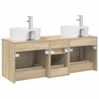 Bathroom Furniture Set 3 pcs Sonoma Oak 49.5 x 44.5 x 65 cm