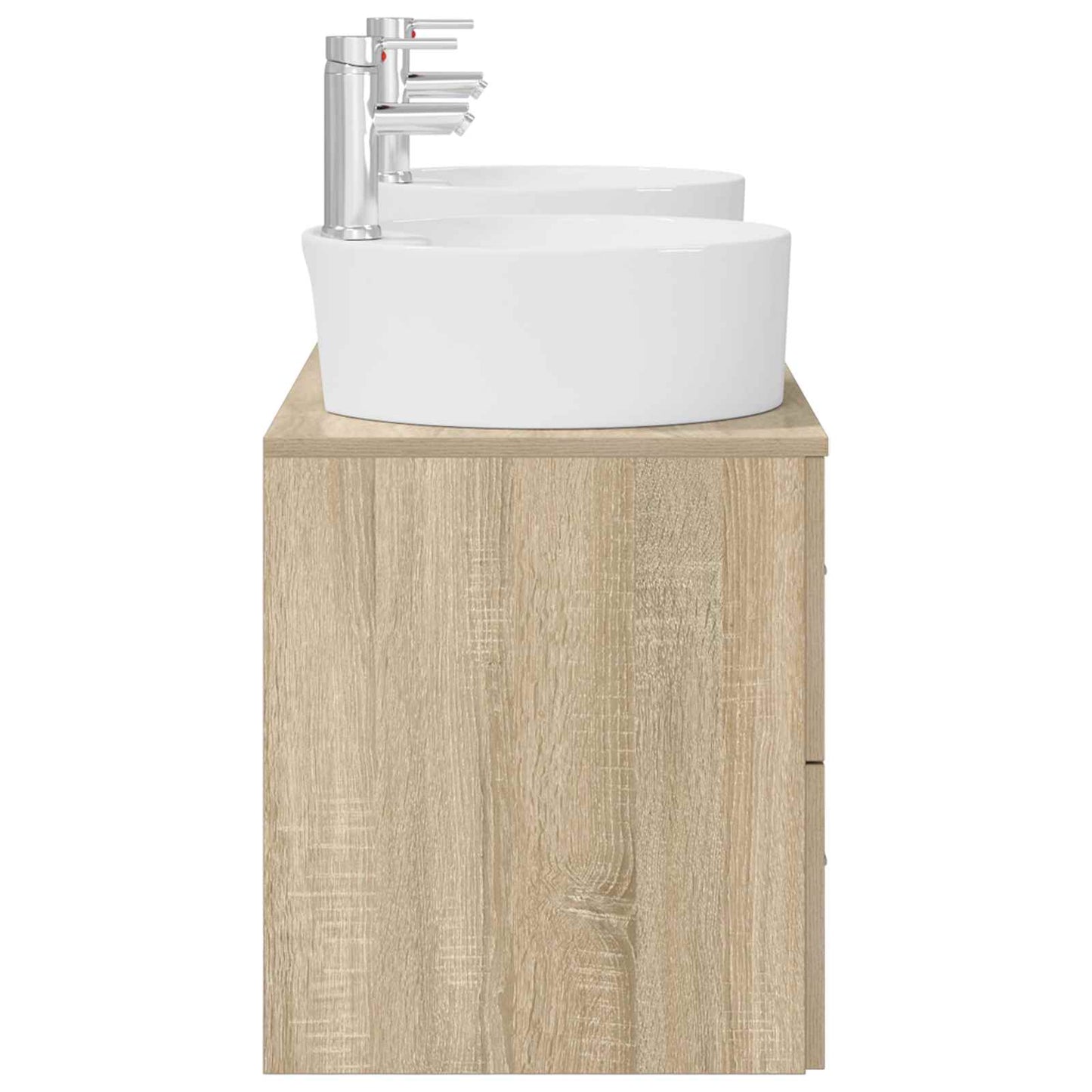 Bathroom Furniture Set 3 pcs Sonoma Oak 49.5 x 44.5 x 65 cm