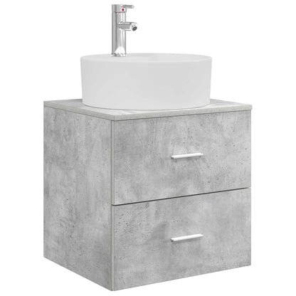 Bathroom Furniture Set 3 pcs Concrete Grey 49.5 x 44.5 x 65 cm