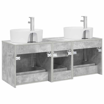 Bathroom Furniture Set 3 pcs Concrete Grey 49.5 x 44.5 x 65 cm