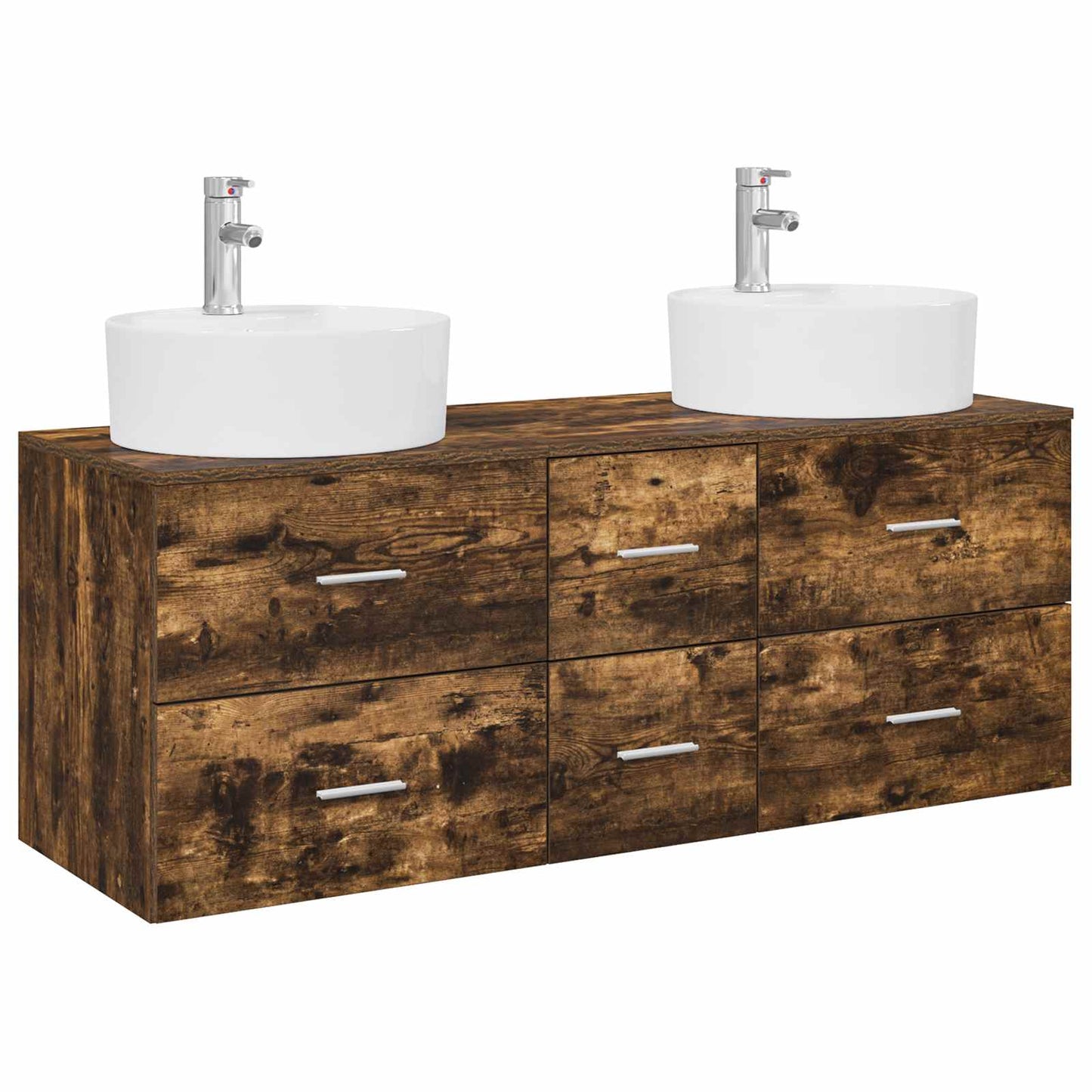 Bathroom Furniture Set 3 pcs Smoked Oak 49.5 x 44.5 x 65 cm