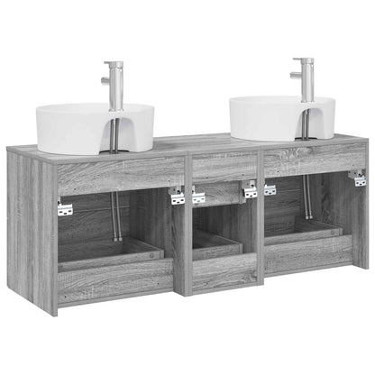 Bathroom Furniture Set 3 pcs Grey Sonoma 49.5 x 44.5 x 65 cm