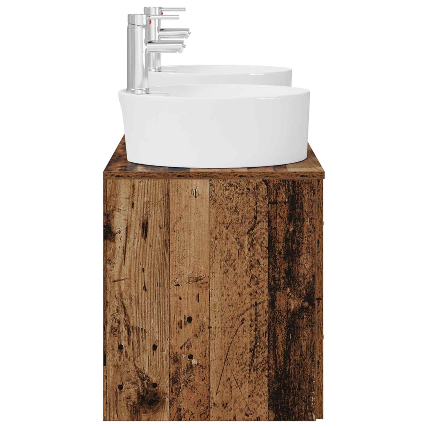 Bathroom Furniture Set 3 pcs Old Wood 49.5 x 44.5 x 65 cm