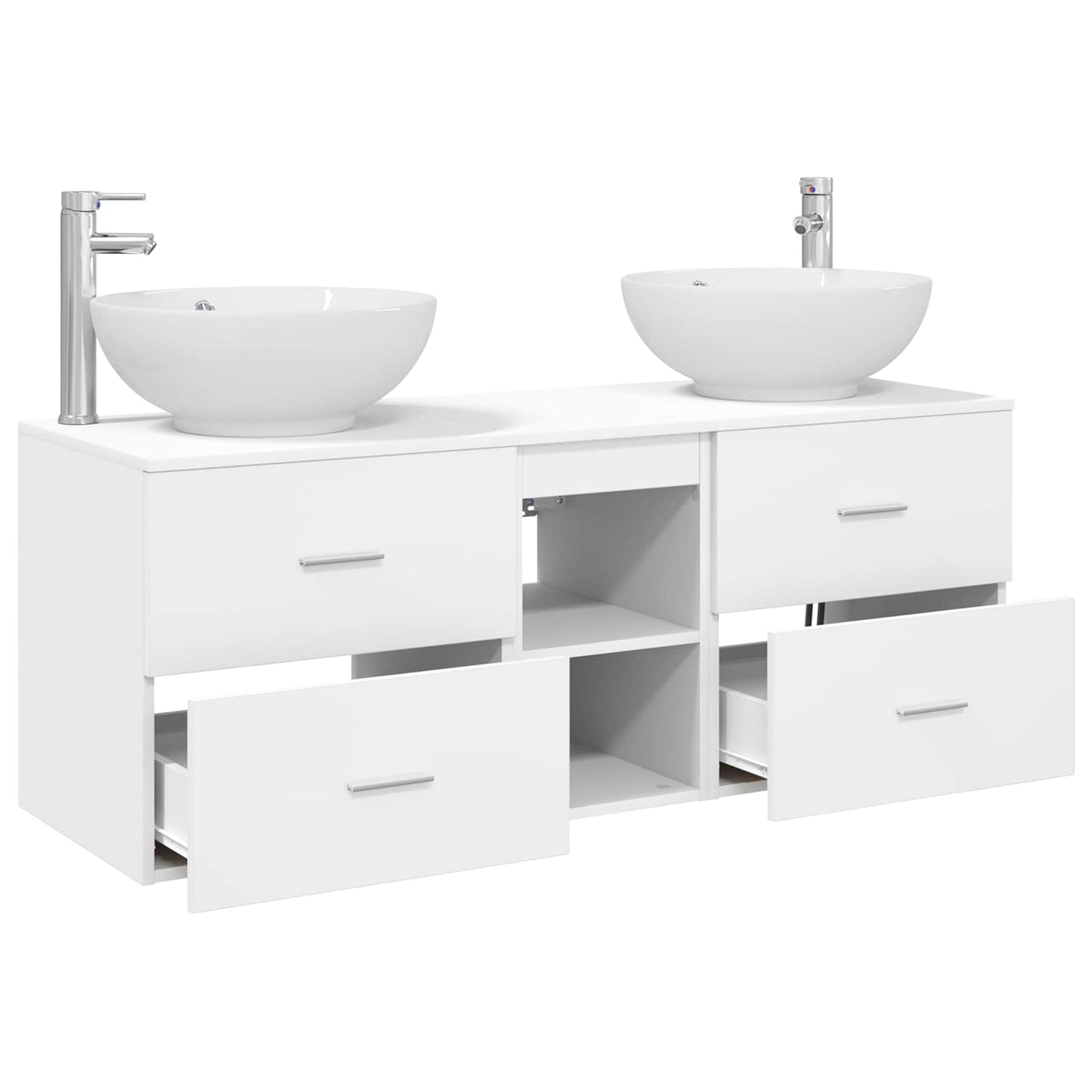 Bathroom Furniture Set 3 pcs White 49.5 x 44.5 x 65 cm