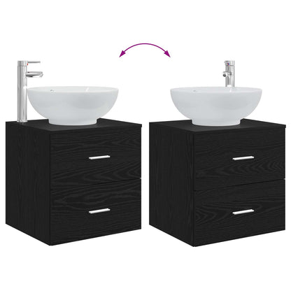 Bathroom Furniture Set 3 pcs Black 49.5 x 44.5 x 65 cm