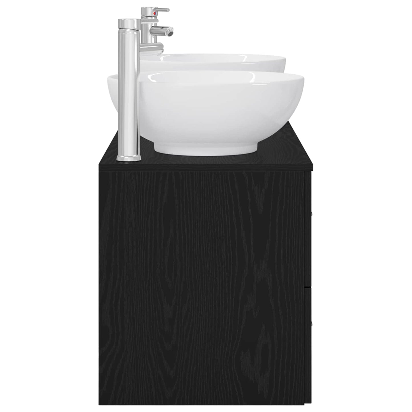 Bathroom Furniture Set 3 pcs Black 49.5 x 44.5 x 65 cm