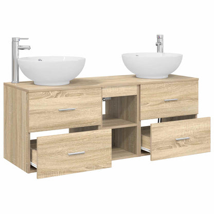 Bathroom Furniture Set 3 pcs Sonoma Oak 49.5 x 44.5 x 65 cm