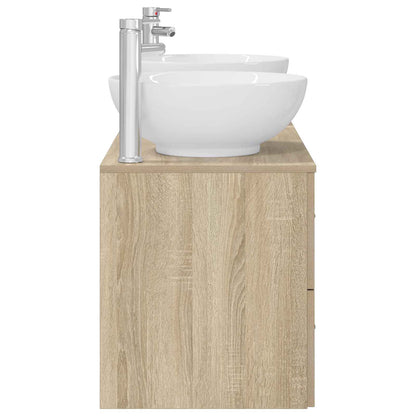 Bathroom Furniture Set 3 pcs Sonoma Oak 49.5 x 44.5 x 65 cm