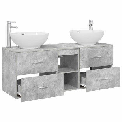 Bathroom Furniture Set 3 pcs Concrete Grey 49.5 x 44.5 x 65 cm