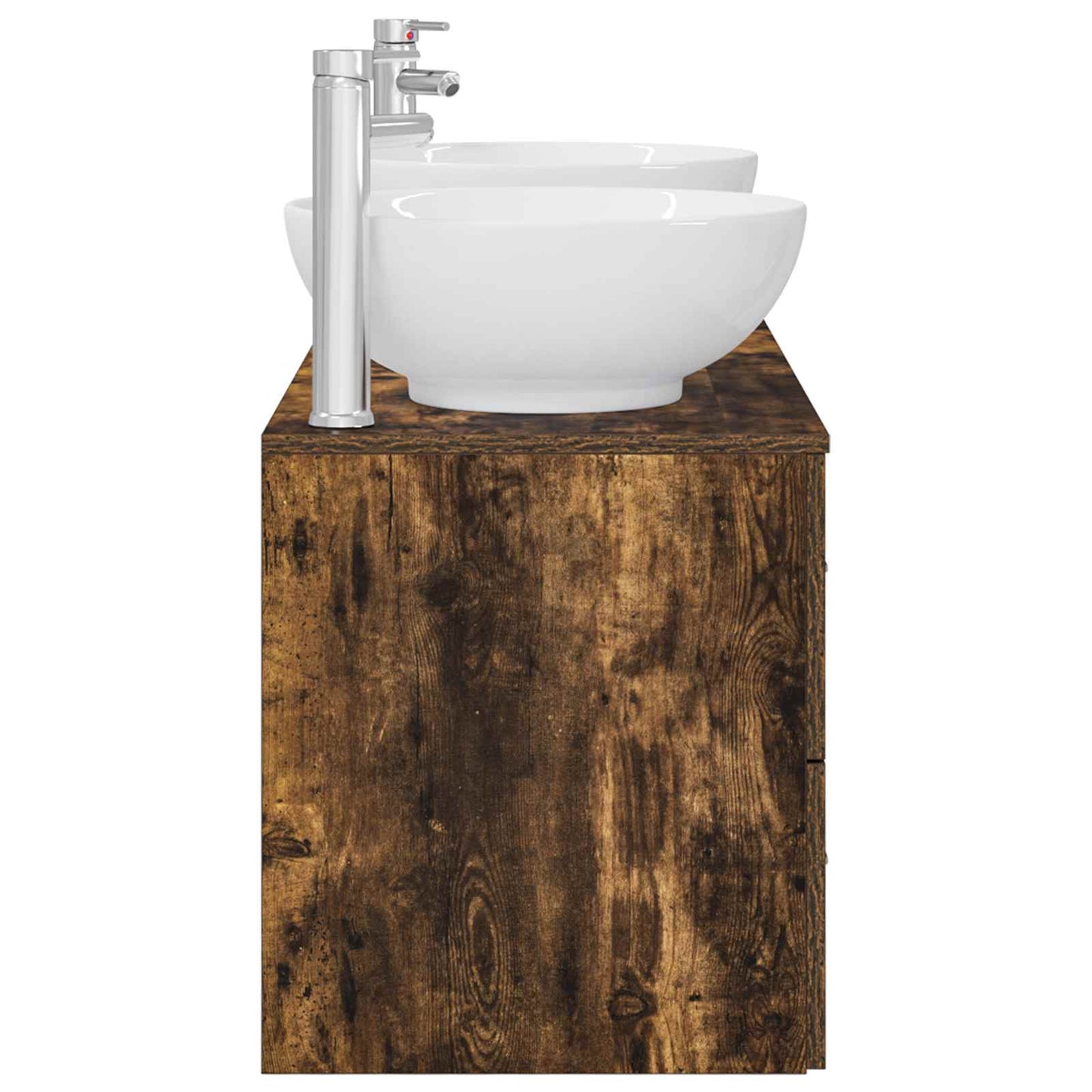Bathroom Furniture Set 3 pcs Smoked Oak 49.5 x 44.5 x 65 cm
