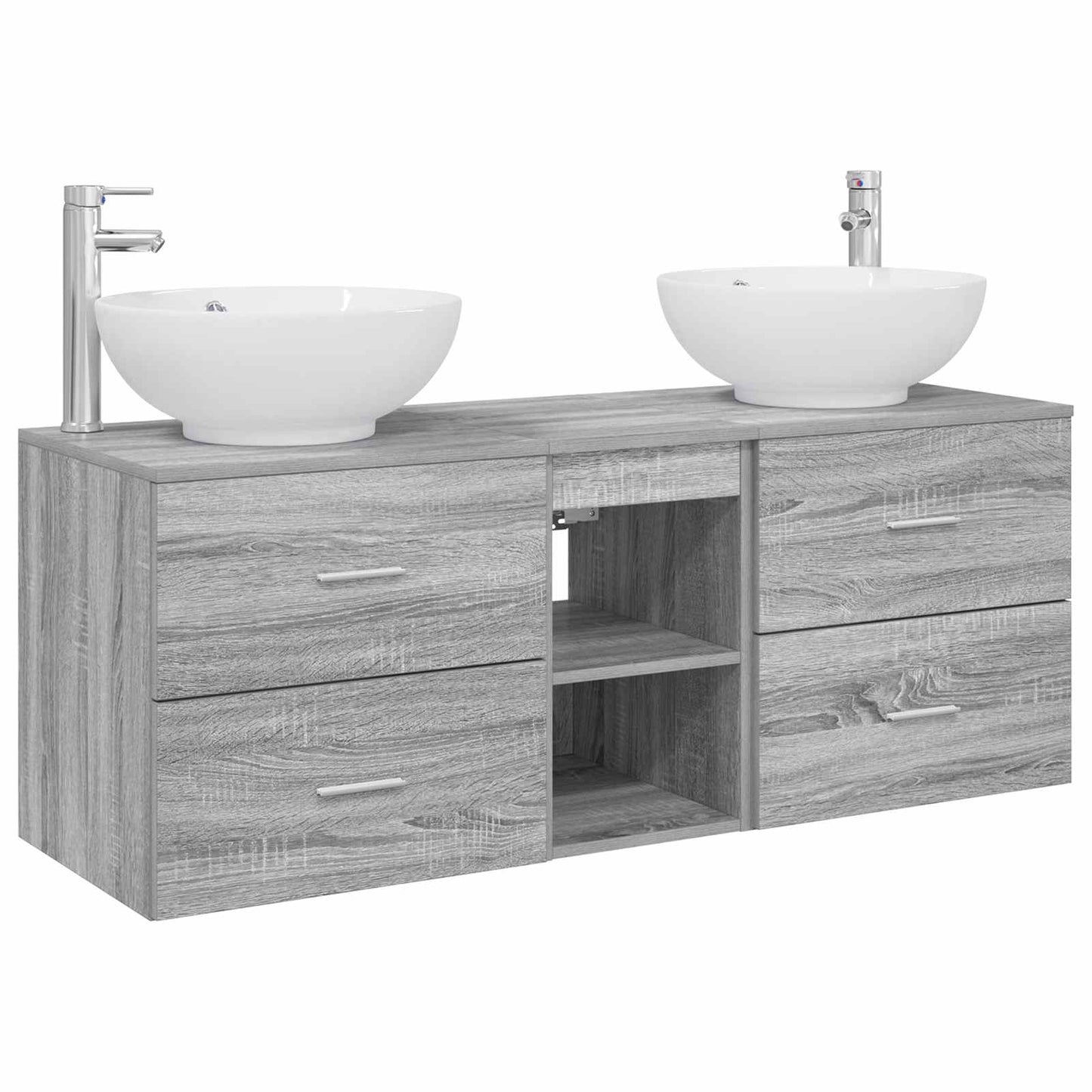 Bathroom Furniture Set 3 pcs Grey Sonoma 49.5 x 44.5 x 65 cm