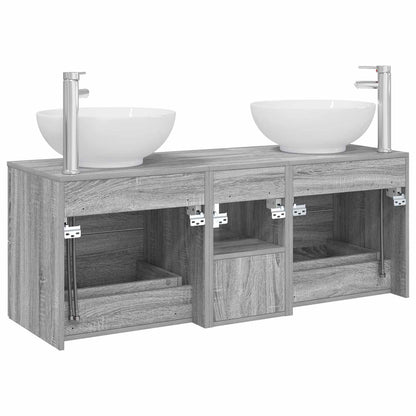 Bathroom Furniture Set 3 pcs Grey Sonoma 49.5 x 44.5 x 65 cm