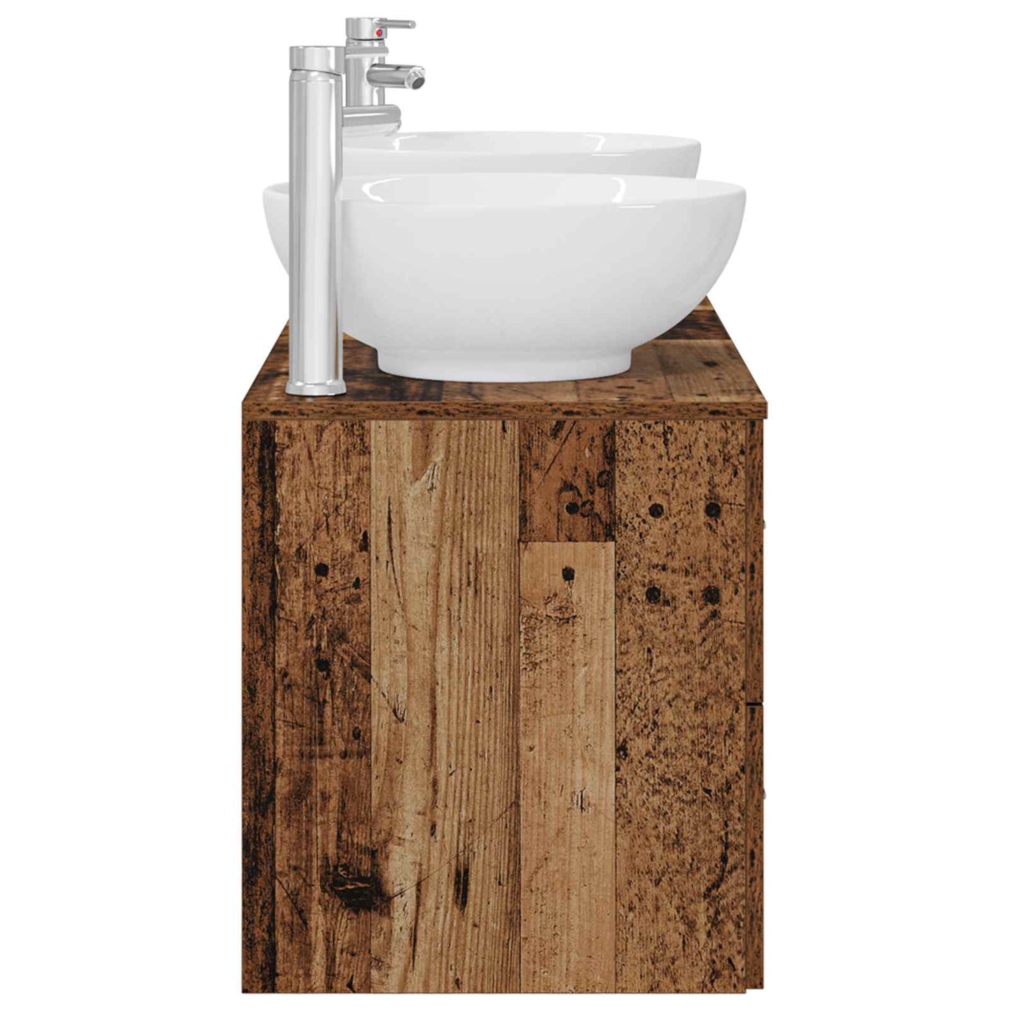 Bathroom Furniture Set 3 pcs Old Wood 49.5 x 44.5 x 65 cm