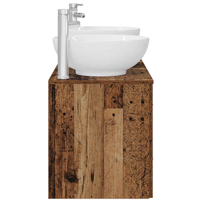Bathroom Furniture Set 3 pcs Old Wood 49.5 x 44.5 x 65 cm