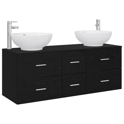 Bathroom Furniture Set 3 pcs Black 49.5 x 44.5 x 65 cm